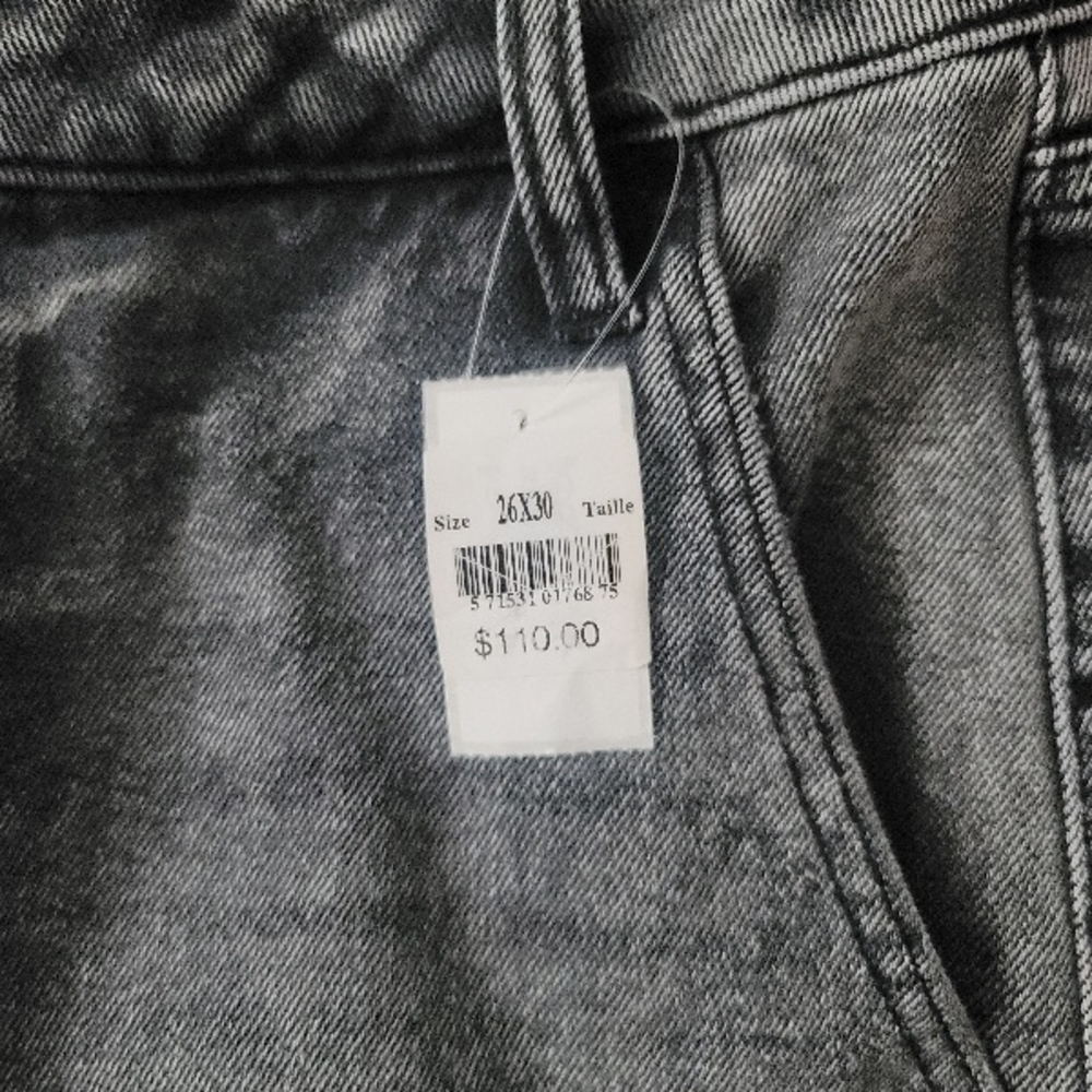 AFRM Gray Straight Leg High-Rise Utility Jeans Classic Style | Size 26 X 30 - Picture 6 of 15